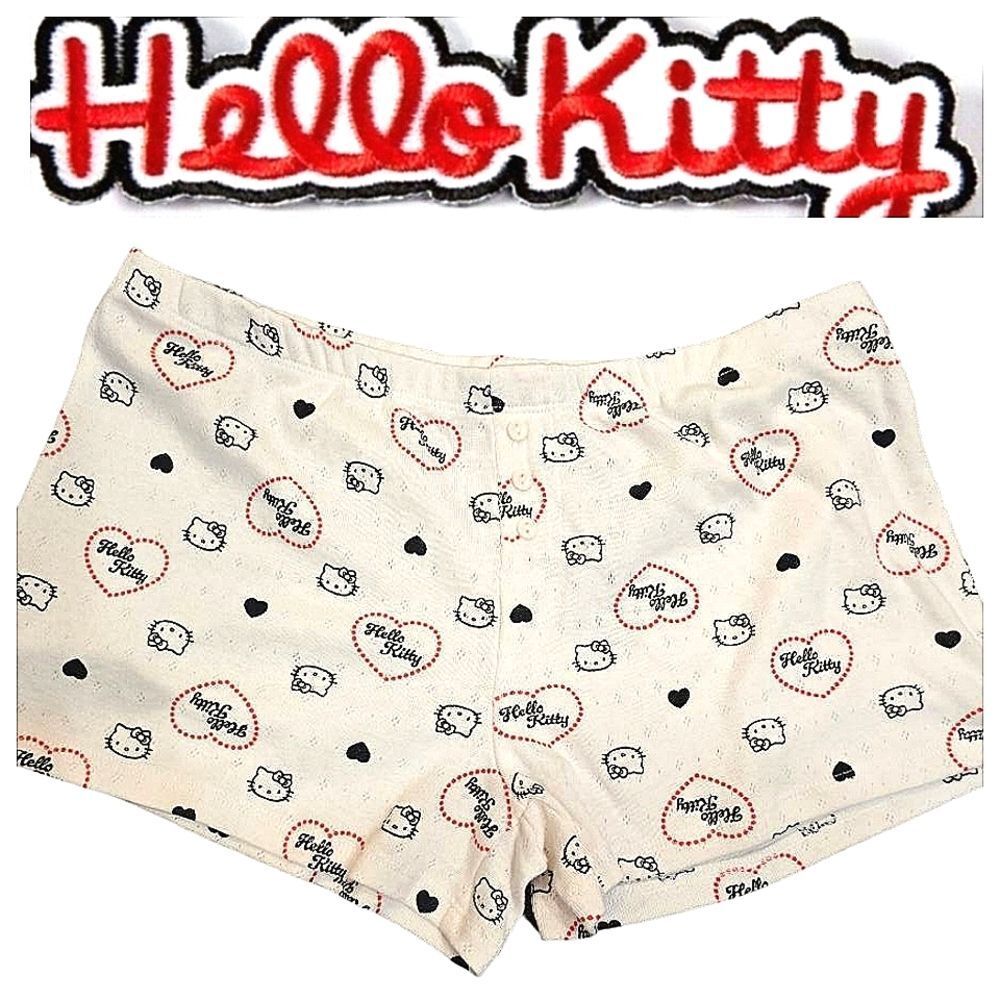 Hybrid Apparel X Hello Kitty Heart Logo Lounge Shorts
